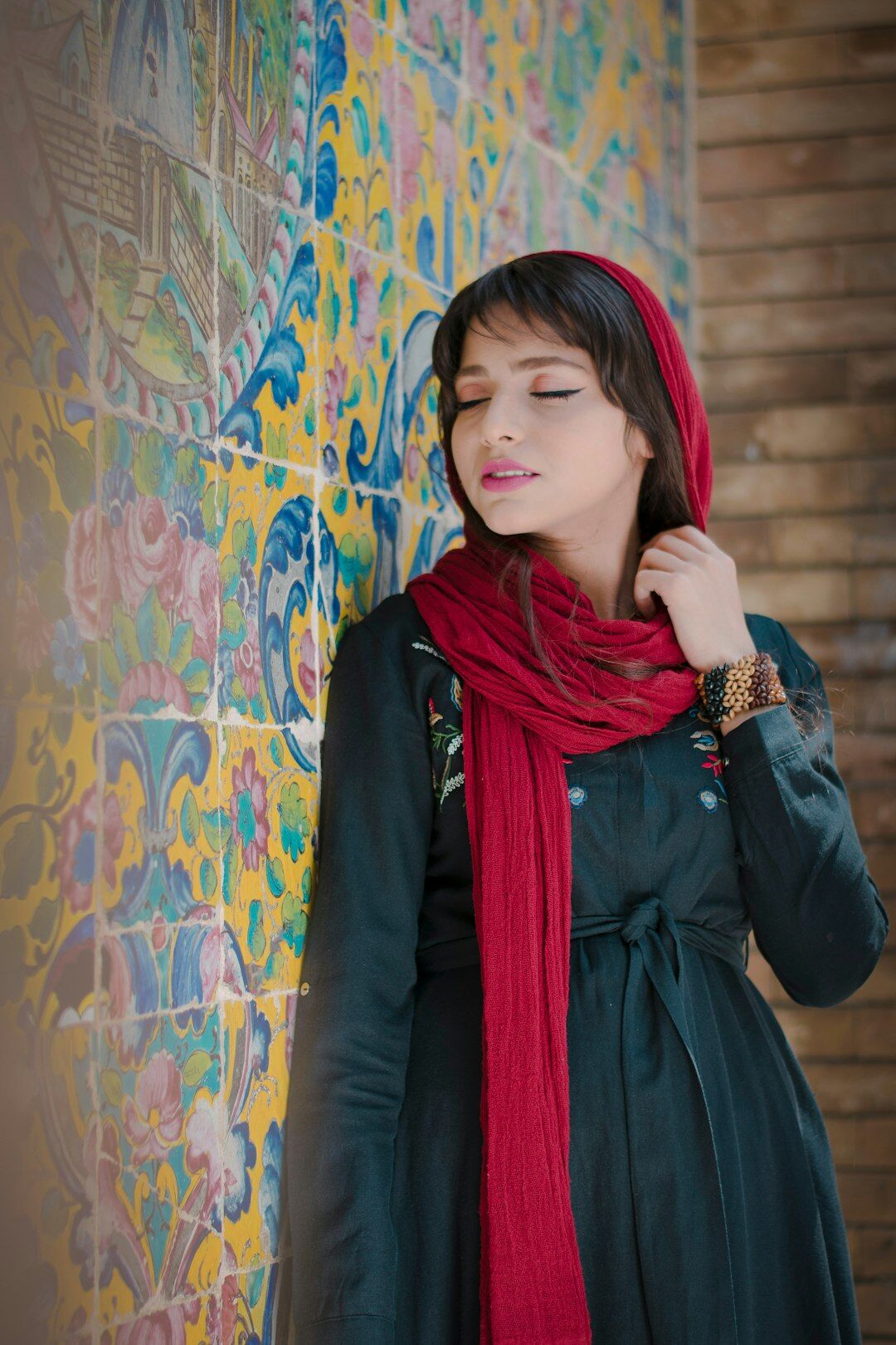 Portrait of a middle-aged Turkish woman smiling